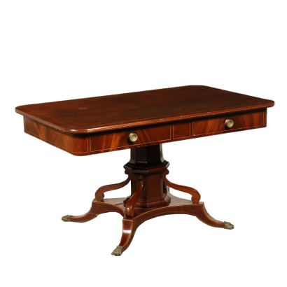 English Writing Desk Maple Mahogany Late 1800s