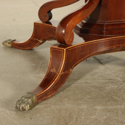 English Writing Desk Maple Mahogany Late 1800s