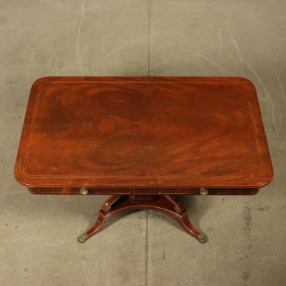 English Writing Desk Maple Mahogany Late 1800s