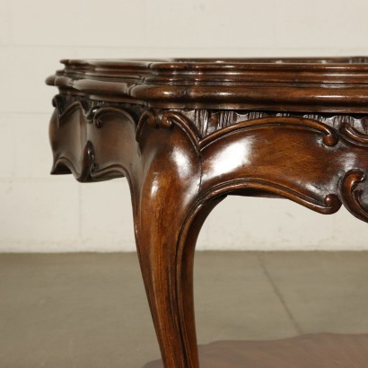 Coffee Table Maple Walnut Italy First Half of 1900s