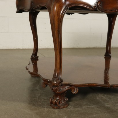 Coffee Table Maple Walnut Italy First Half of 1900s