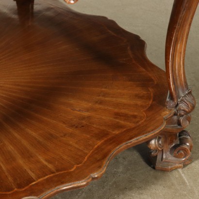 Coffee Table Maple Walnut Italy First Half of 1900s