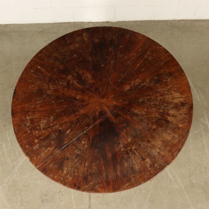 Table Ronce d'Acajou Fabriqué en Italie Moitié '800