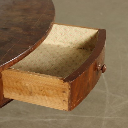 Table Ronce d'Acajou Fabriqué en Italie Moitié '800