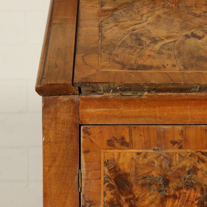 Kleines Klappbüro Antikes Holz Italien 18. und 20. Jahrhunderte