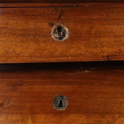 Empire Chest of Drawers Walnut Marble Italy 19th Century