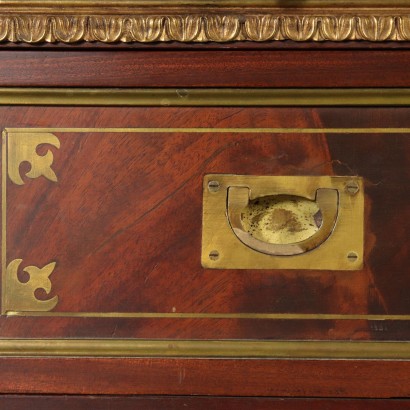 Revival Chest of Drawers Mahogany Brass Italy 20th Century