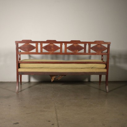 Elegantes Sofa Kirschbaumholz Italien 19. Jahrhundert