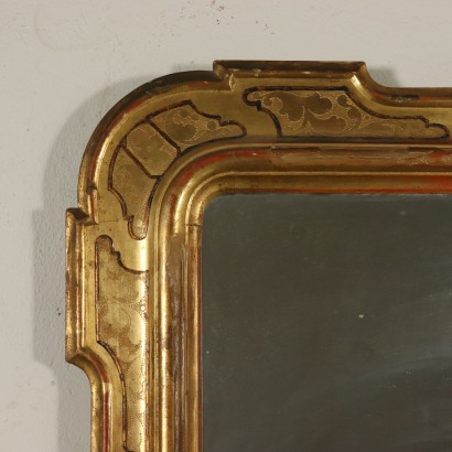 Miroir Bois doré Fabriqué en Italie Moitié '800