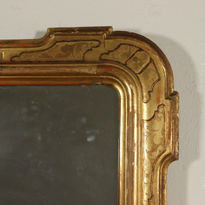 Miroir Bois doré Fabriqué en Italie Moitié '800