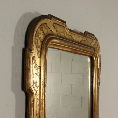 Shaped Gilded Mirror Italy Mid 19th Century