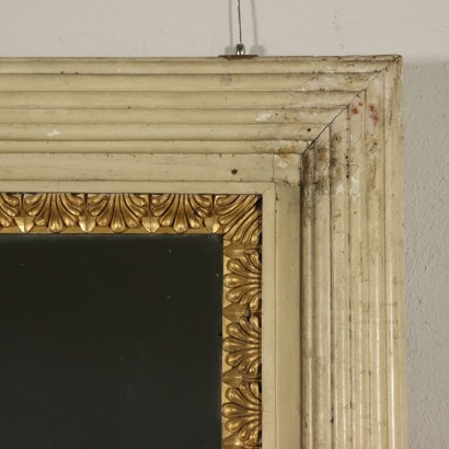 Lacquered Gilded Mantelpiece Mirror Italy 19th Century