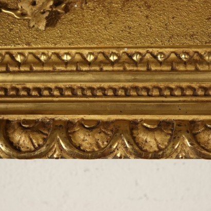 Gilded Mirror Plaster Carvings Italy Late 1800s