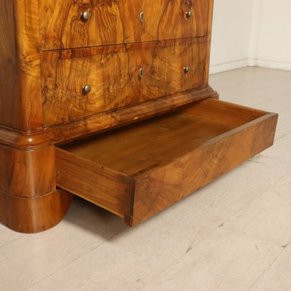 Chest of Drawers with Tilting Mirror Walnut Mid 1800s