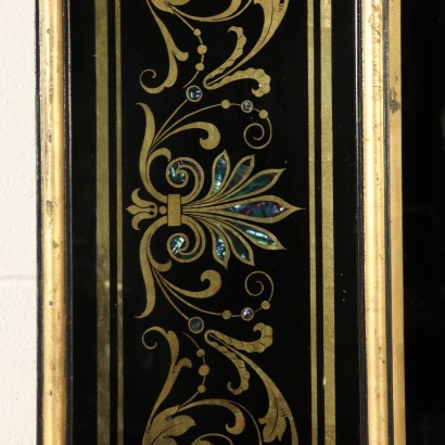 Large Glass Frame Mother-of-Pearl Italy Late 1800s