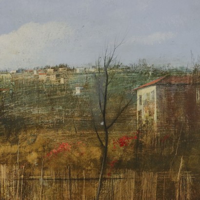 Paysage de Antonio Pedretti Huile sur Toile '900