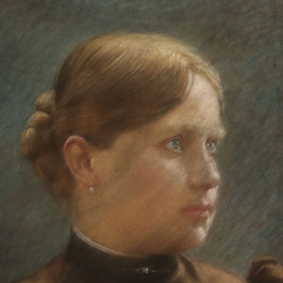 Pastell von Giovan Battista Garberini Porträt eines Mädchens
