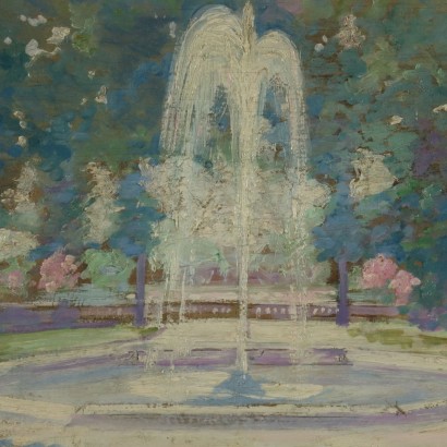 Sylvius D. Paoletti Versailles Oil Painting 1918