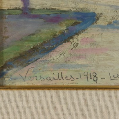 Versailles Sylvius D. Paoletti Huile sur Contreplaqué 1918