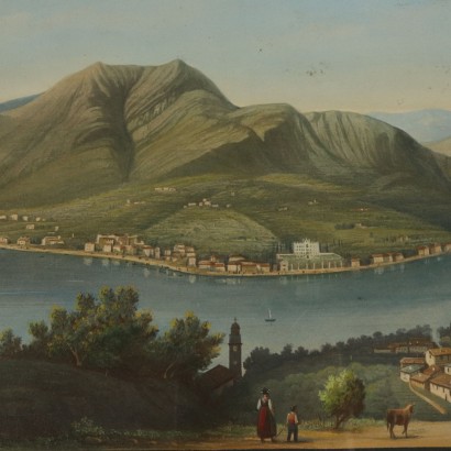 Veduta del lago di Como-particolare