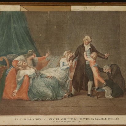 Set of Five Engravings Scenes from Louis XVI's Life Early 1800s