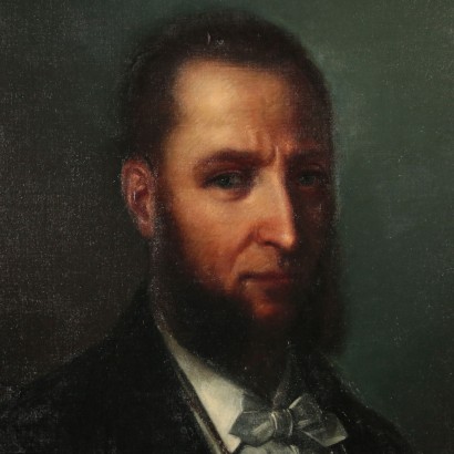 Portrait of a Man Oil Painting Late 1800s