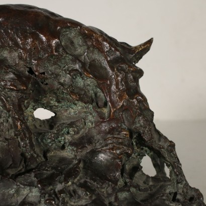 Fight Between Goats by Michele Vedani Bronze Sculpture 19th Century