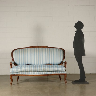 Louis Philippe Sofa Nussbaumholz Italien 19. Jahrhundert