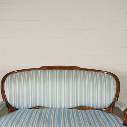 Louis Philippe Sofa Nussbaumholz Italien 19. Jahrhundert