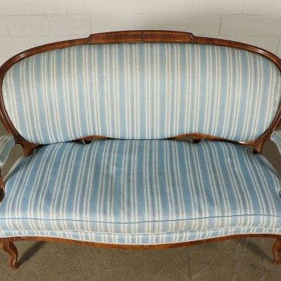 Louis Philippe Sofa Nussbaumholz Italien 19. Jahrhundert