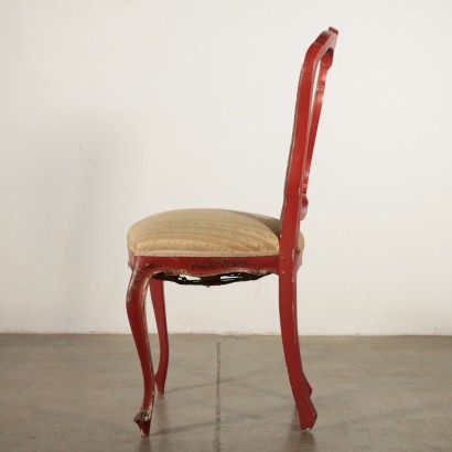 Paar Stühle mit Chinoiserie-Ornamenten Italien 20. Jahrhundert
