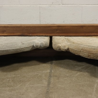 Pair of Columns with Stone Shelves Italy 20th Century