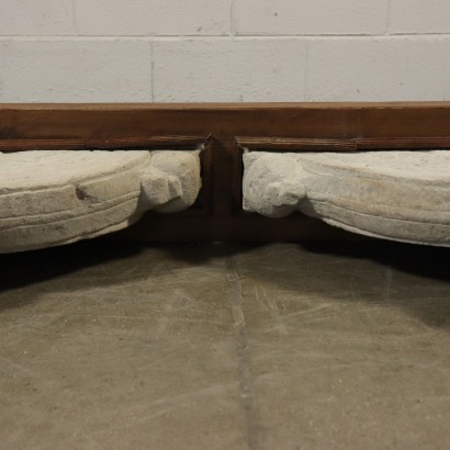 Pair of Columns with Stone Shelves Italy 20th Century