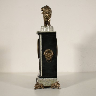 Pendule de Table Marbre Bronze Métal émaillé '900