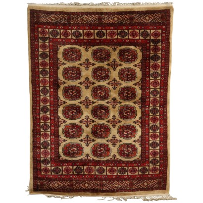 Handmade Bukhara Carpet Pakistan Cotton Wool 2000s