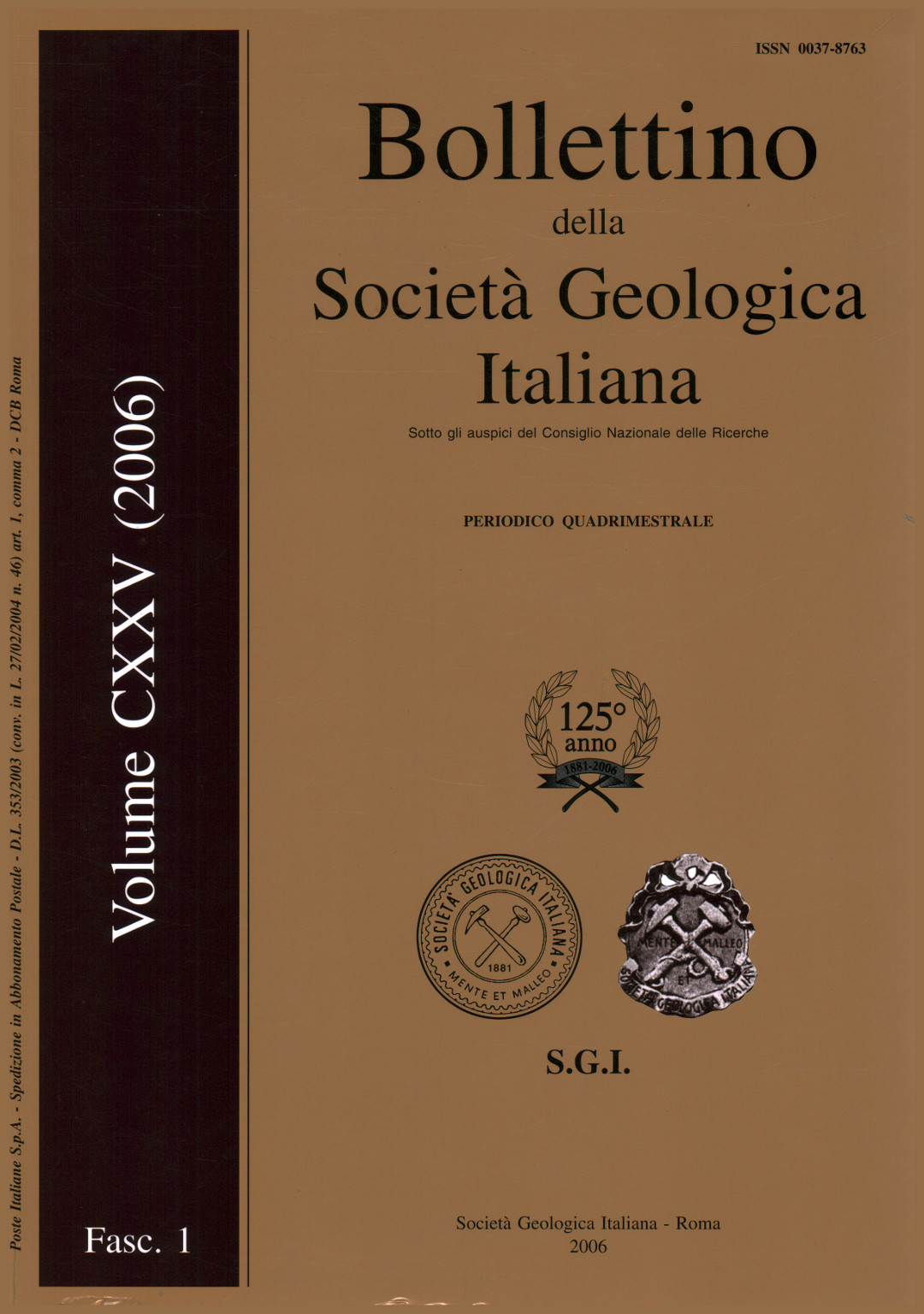 Boletín de la Sociedad Geológica Italiana. Vol., s.a.