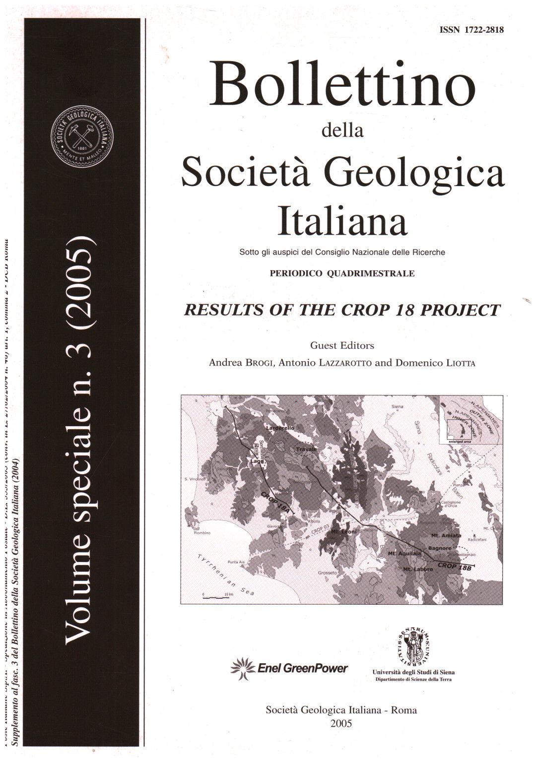 Boletín de la Sociedad Geológica Italiana. Volumen, s.a.