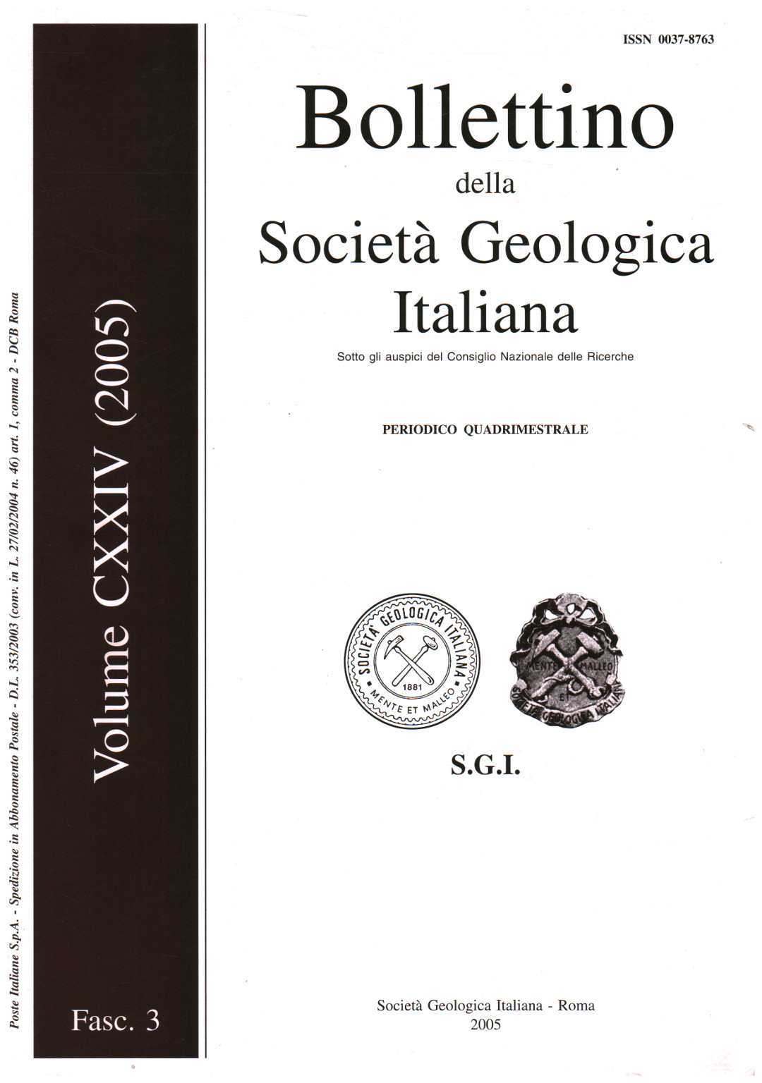 Bollettino della Società Geologica Italiana. Vol., s.a.