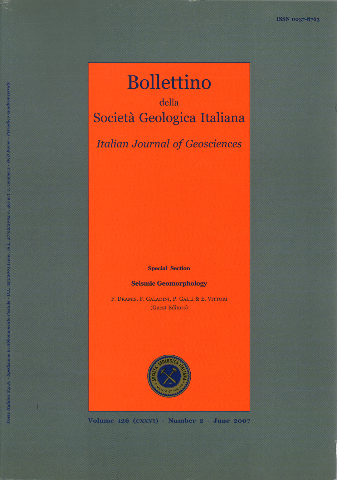 Bollettino della Società Geologica Italiana-Itali, s.a.