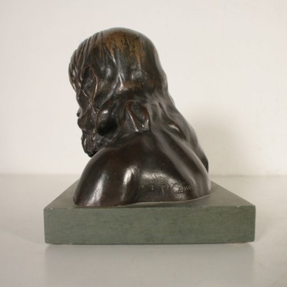 Sculpture Bronze Marbre Signature de l'Artiste Italie '900