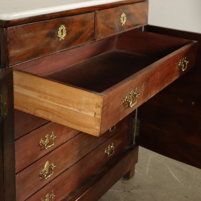 Commode Acajou Marbre Fabriqué en Angleterre Fin '800