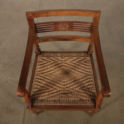 Fauteuil Néoclassique Noyer Italie Dernier quart '700