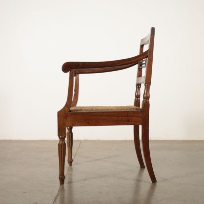 Fauteuil Néoclassique Noyer Italie Dernier quart '700