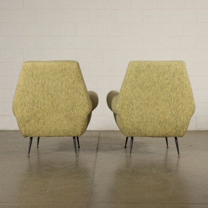 Pair of Armchairs Velvet Upholstery Vintage Italy 1960s