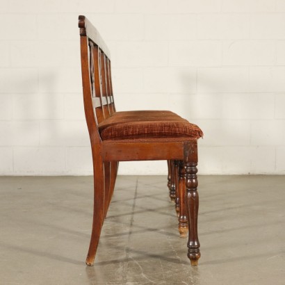 Bench with Backrest Walnut Italy 19th Century