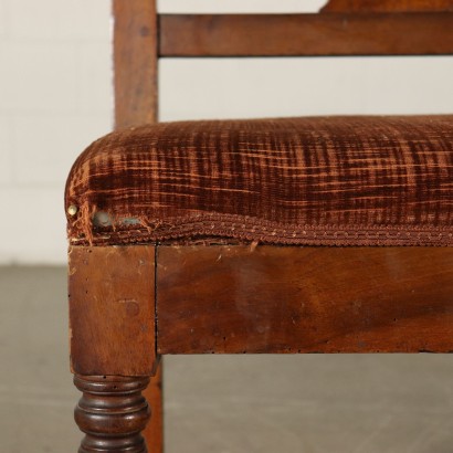 Bench with Backrest Walnut Italy 19th Century