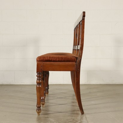 Banc Noyer Assise rembourré Fabriqué en Italie Deuxième quart'800