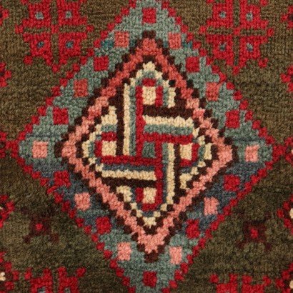 Handmade Ushak Carpet Wool Turkey 1950s-1960s