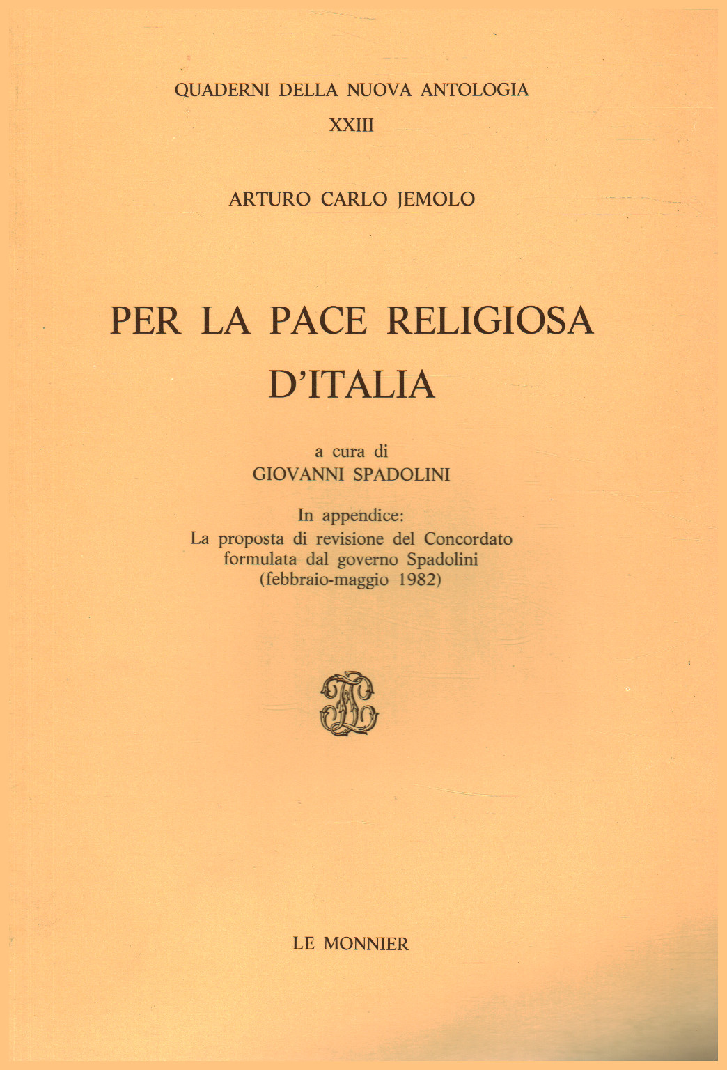 Für den religiösen Frieden Italiens, S.a.