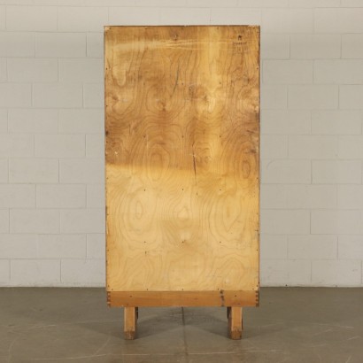 Cabinet with Retractable Doors Oak Veneer Vintage Italy 1940s